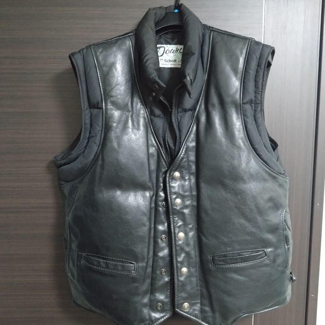 Osa Schott レザー×ダウン 2WAY ジャケット サイズ40