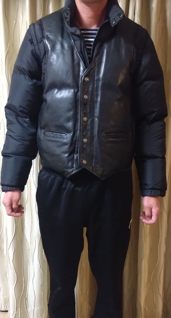 Osa Schott レザー×ダウン 2WAY ジャケット サイズ40