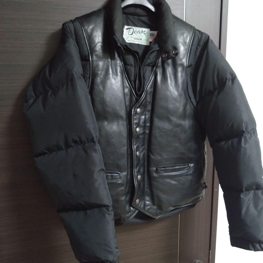 Osa Schott レザー×ダウン 2WAY ジャケット サイズ40