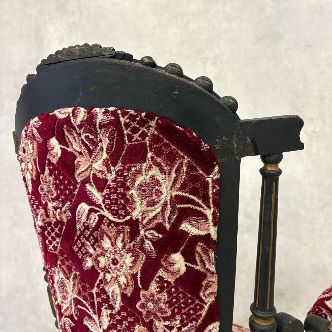 ネパール　パタン製　アンティークアームチェア【A】