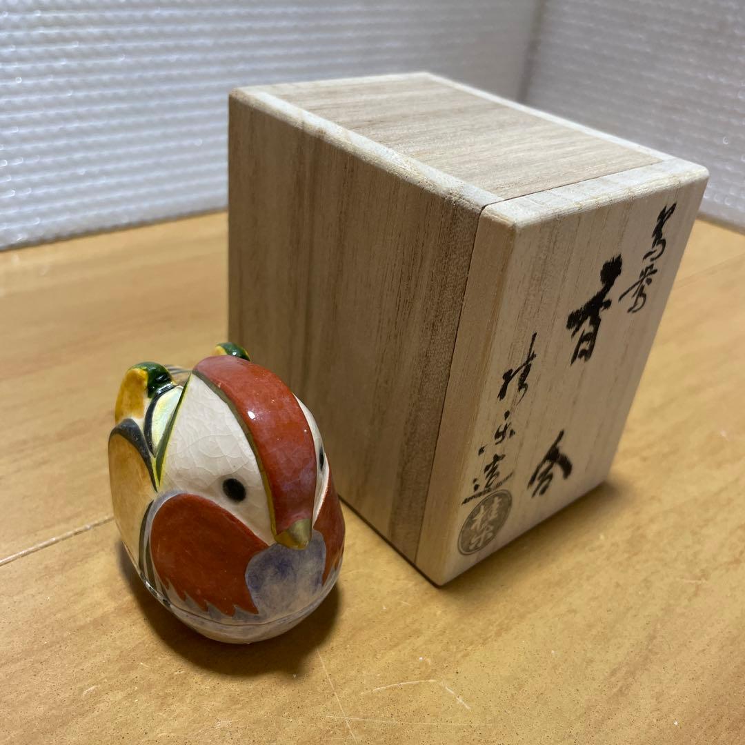 伊藤桂楽 香合 おしどり おしどり香合 木箱