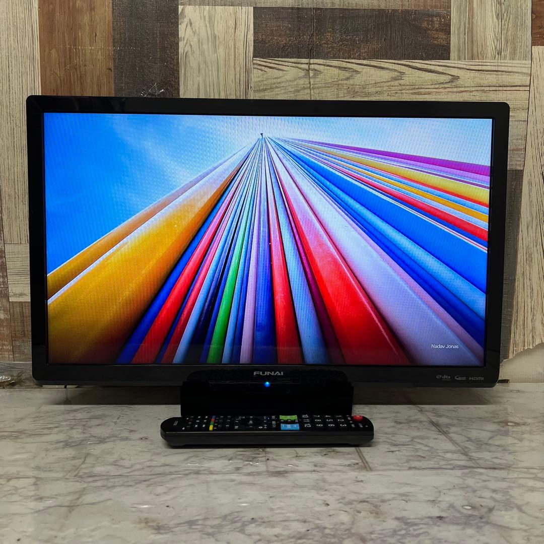 即日受渡❣️全国送料込フナイ24型液晶TV500GB録画機能内蔵。新品リモコン付