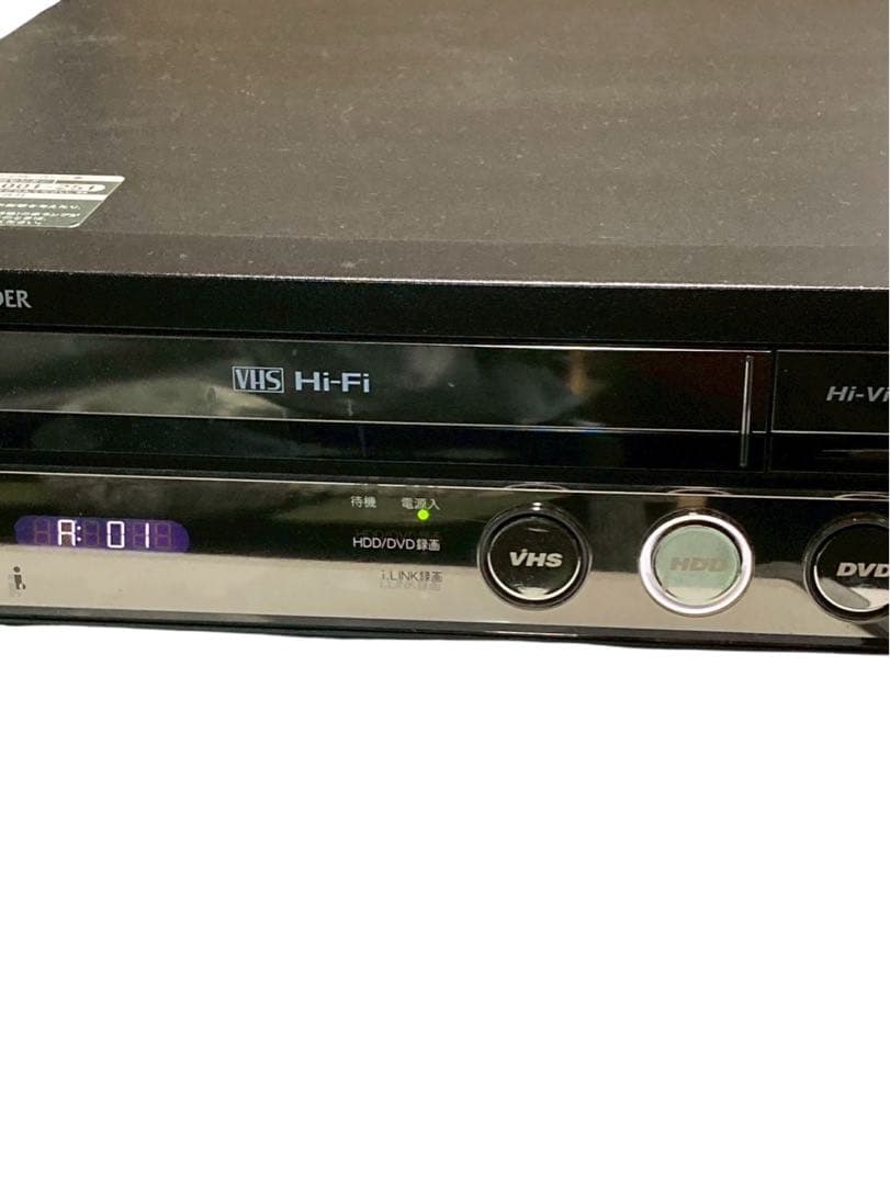 動作品シャープ HDD/DVD/VHS一体型レコーダー DV-ACV52