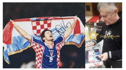 直筆サイン入り写真 ダヴォル・シュケル クロアチア/フレームなし/SA鑑定済