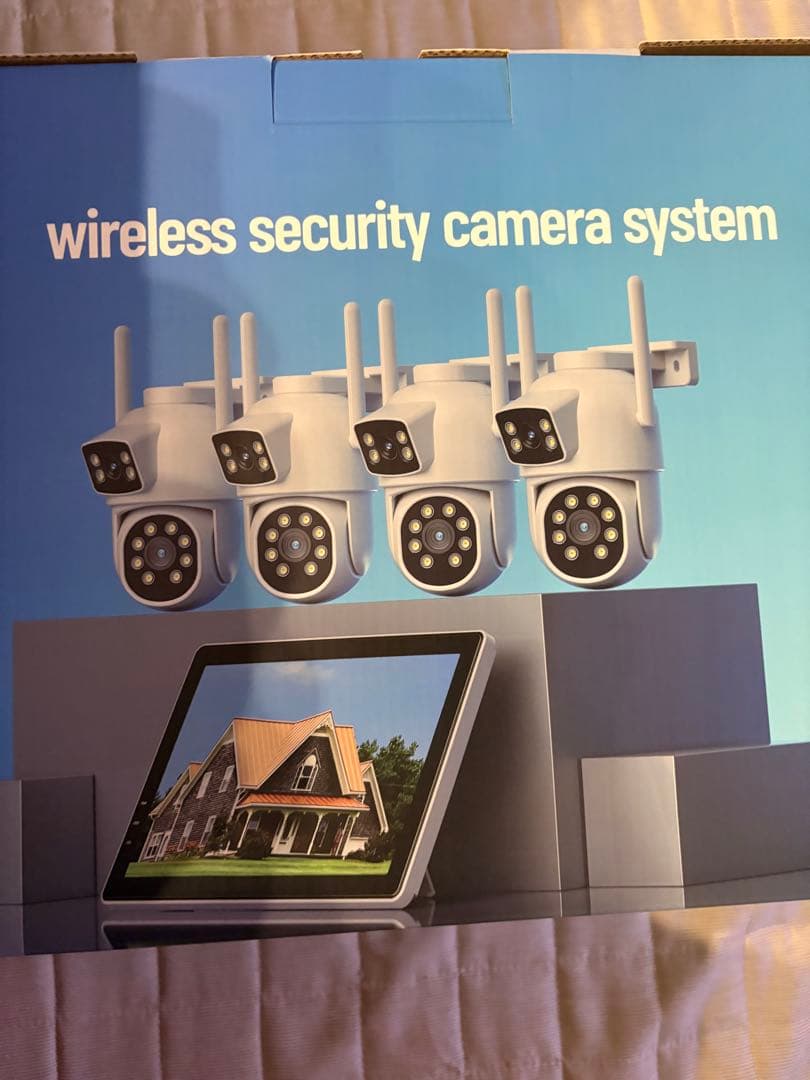 防犯カメラ 屋外 ワイヤレス 10インチモニタ一 NVR 4台　500GB