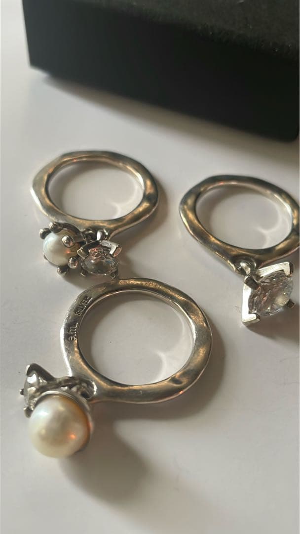 e.m. イーエム　3連　シルバー　リング