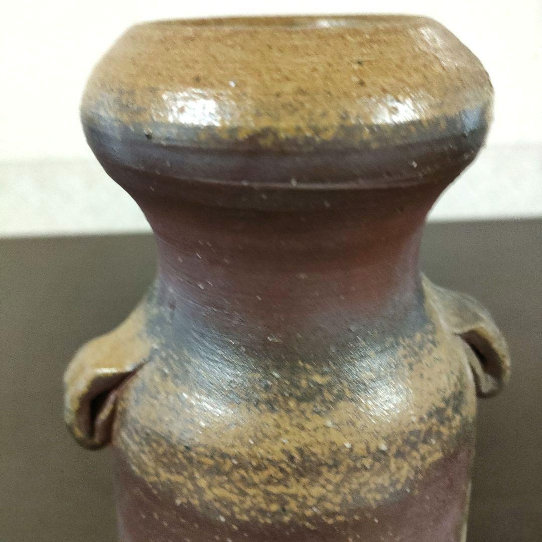 ミィ　人間国宝 伊勢崎淳 備前焼 耳付花入 花器 花瓶 華道具 茶道具