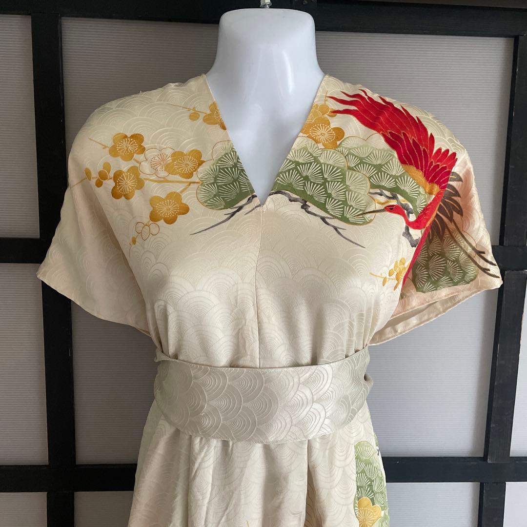 着物リメイク　ドレスワンピース⑥