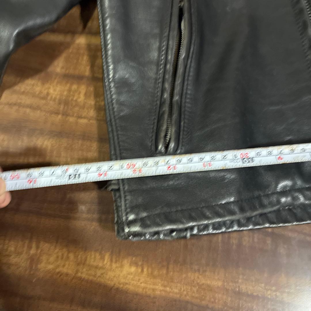 ショット黒 シングルライダース レザージャケット36