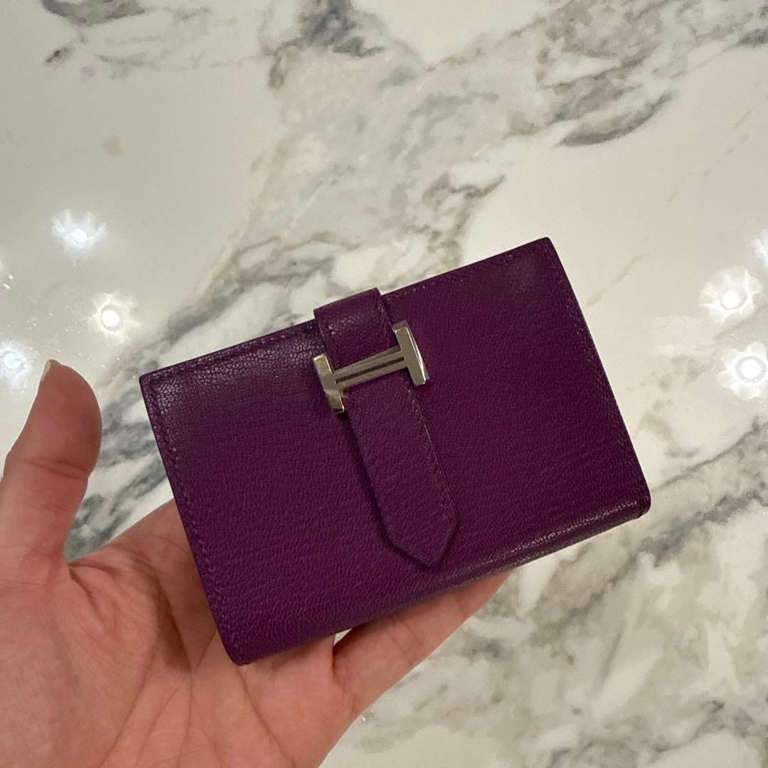 SALE❕エルメス　ミニ財布　新品　送料込　パープル　コンパクト