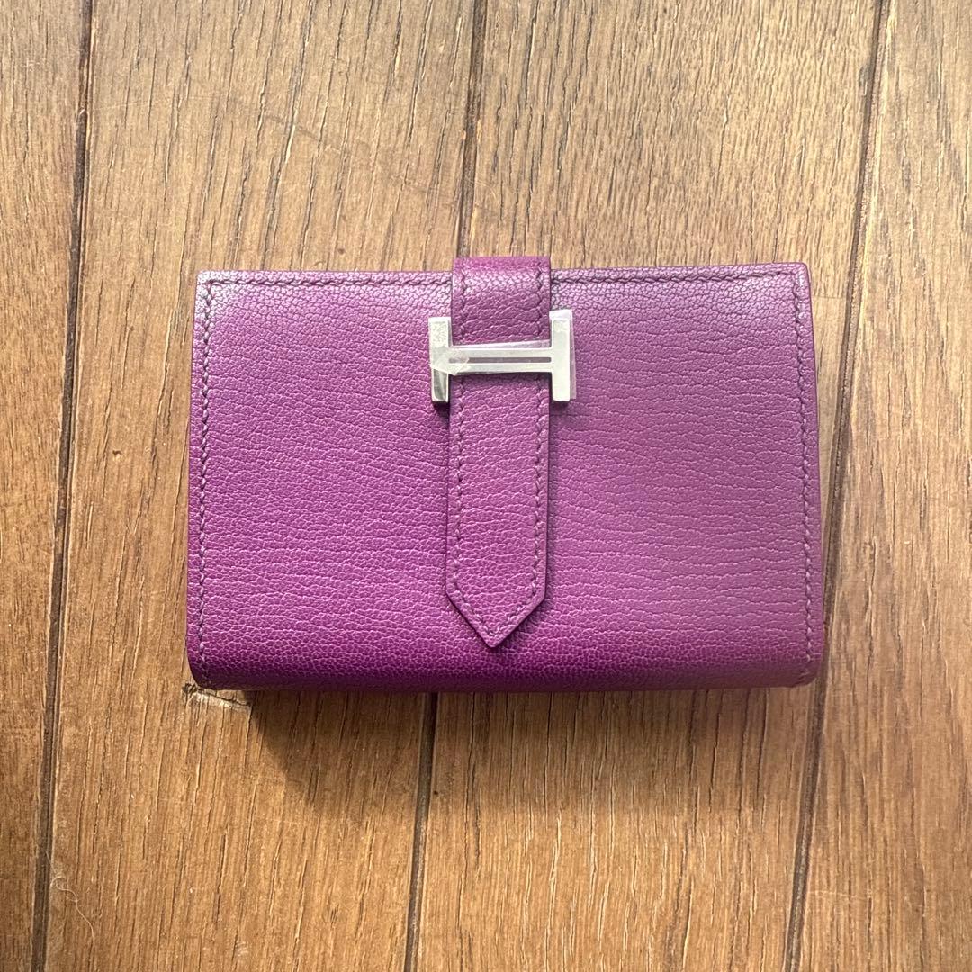 SALE❕エルメス　ミニ財布　新品　送料込　パープル　コンパクト