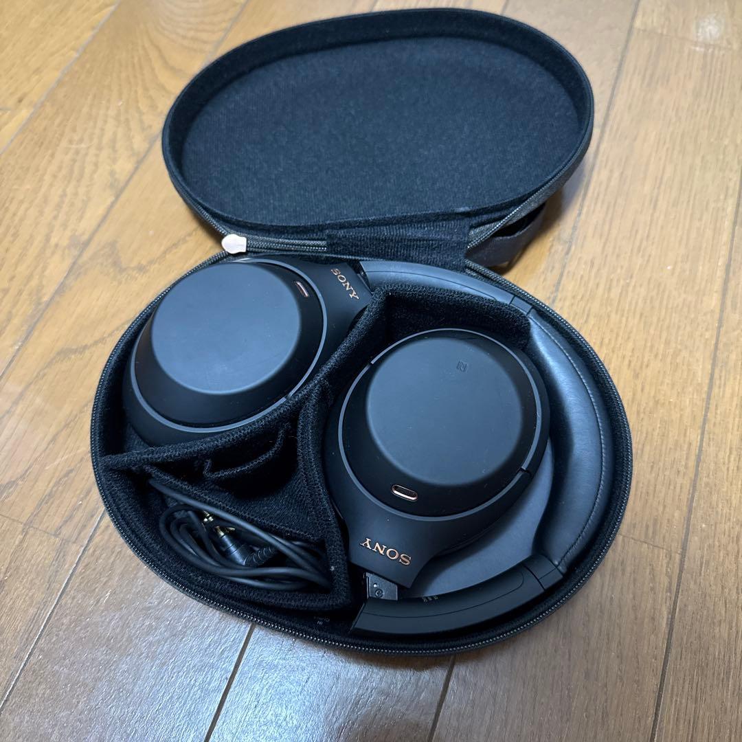 SONY ワイヤレスヘッドホン ブラック 収納ケース付き ジャンク