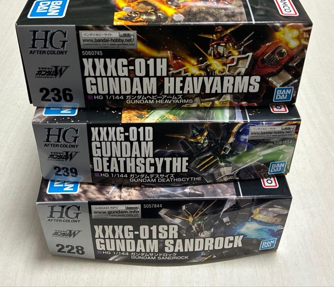 HG ガンプラ 3体セット ガンダムヘビーアームズ、デスサイズ、サンドロック