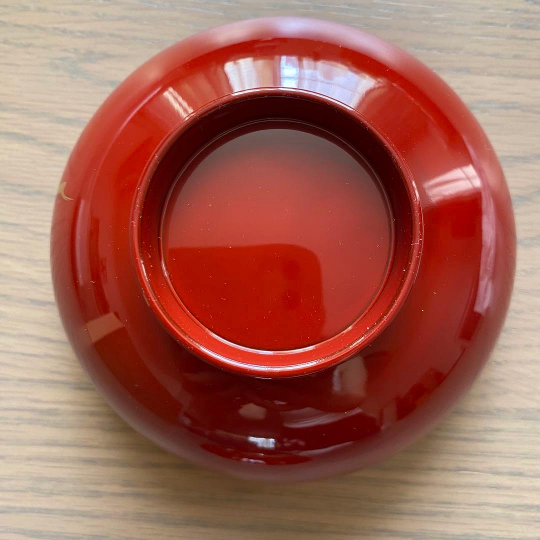 【未使用】山田平安堂 漆器 椀 蓋付 朱・黒セット