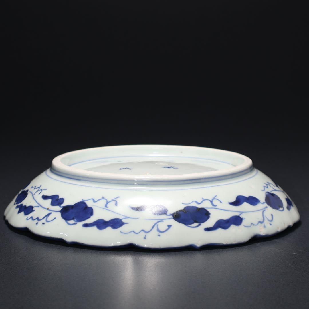 伊万里染付花鳥図七寸皿　∅21㎝　骨董　古伊万里　R0027w2B3