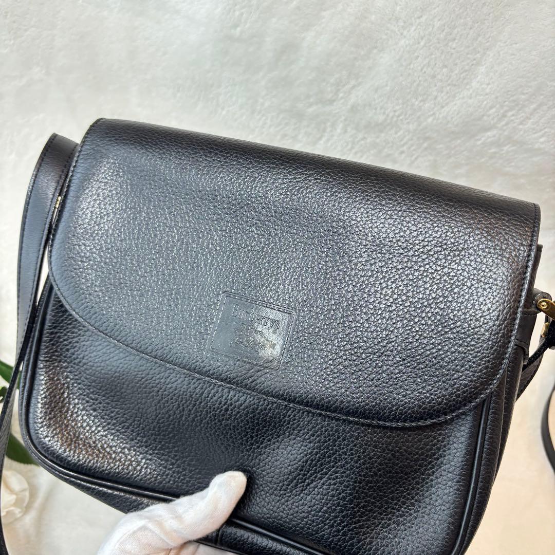 美品✨バーバリー ショルダーバッグ ノヴァチェック レザー ブラック