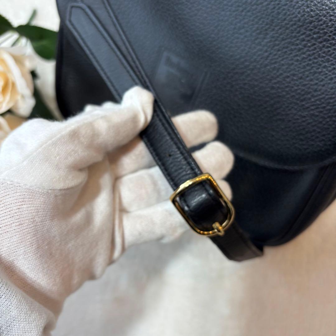 美品✨バーバリー ショルダーバッグ ノヴァチェック レザー ブラック