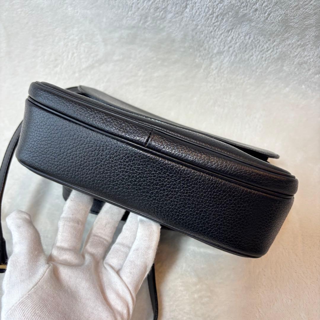 美品✨バーバリー ショルダーバッグ ノヴァチェック レザー ブラック