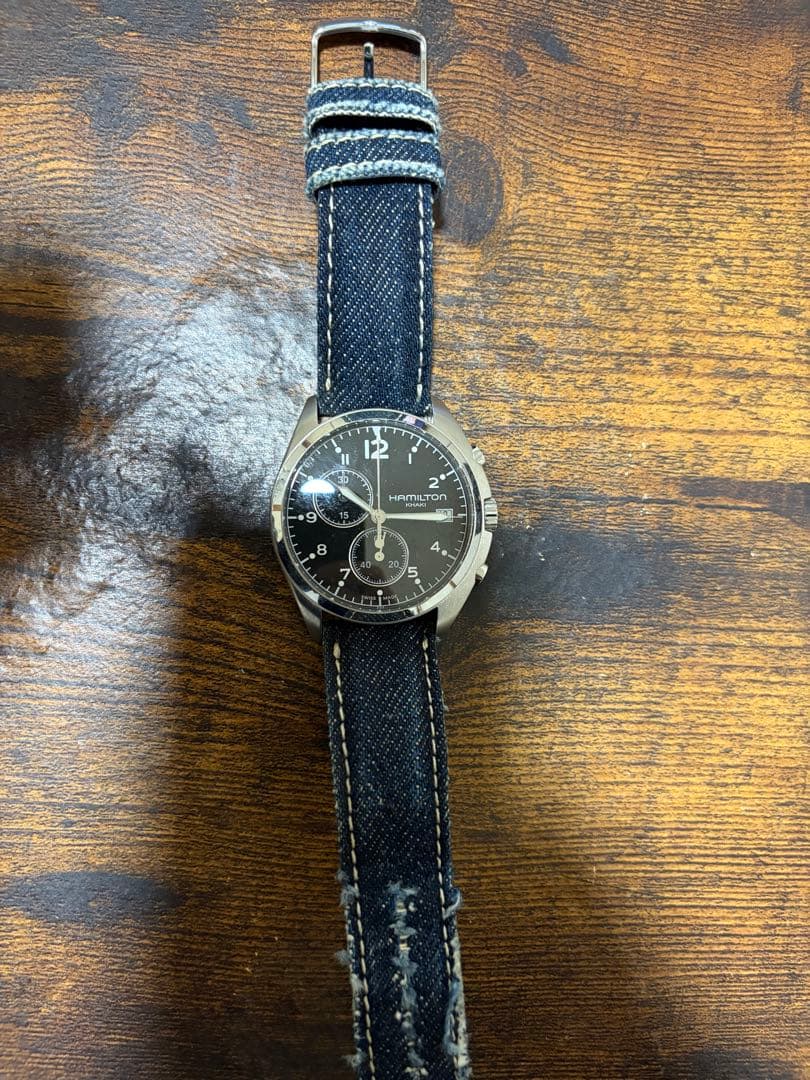 【ジャンク品】HAMILTON KHAKI クロノグラフ 腕時計