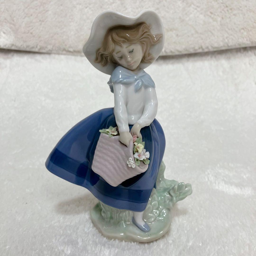 リヤドロ フィギュリン 4体セット 春の花 少女像