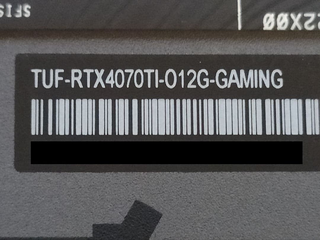 か*の様 ASUS RTX4070Ti 12GB TUF GAMING OC