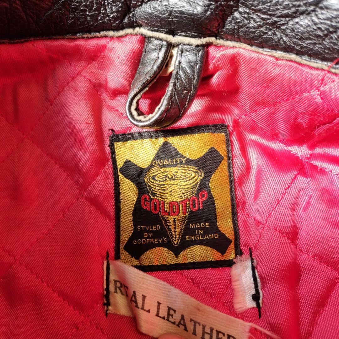 70〜80s ゴールドトップ シングルライダース ルイスレザー ハイウェイマン