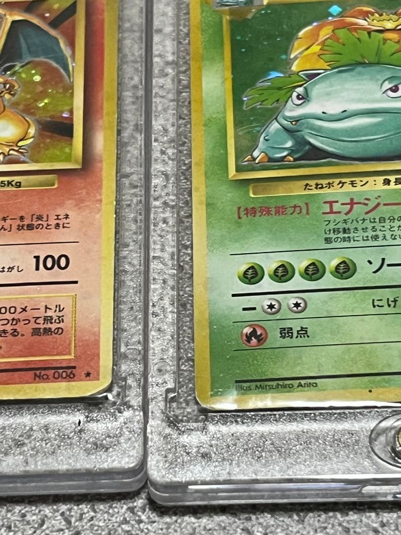 かえんリザードンLV76　フシギバナLV67 旧裏　全面微ホロ　2枚セット