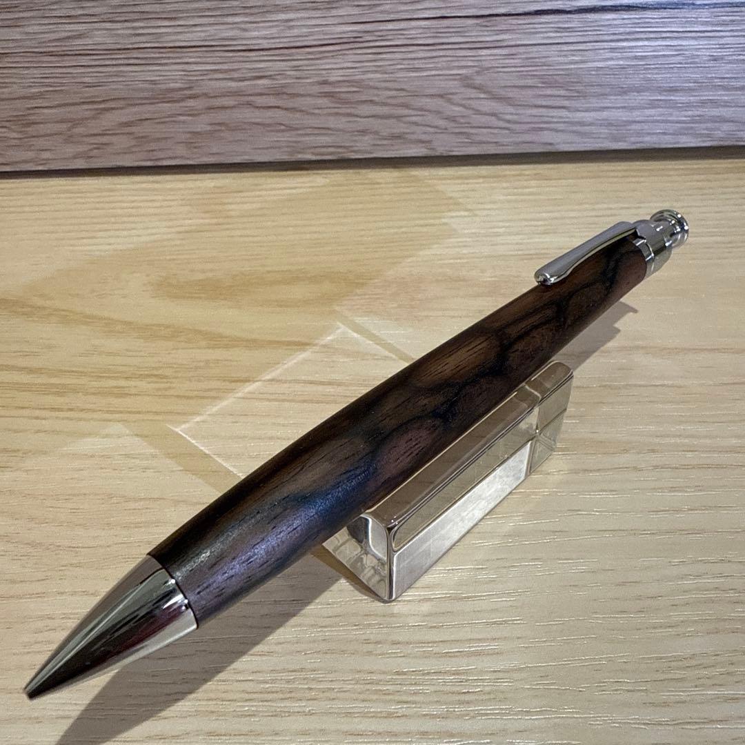 工房楔　ペンシル楔（シャープペンシル）　黒柿孔雀杢