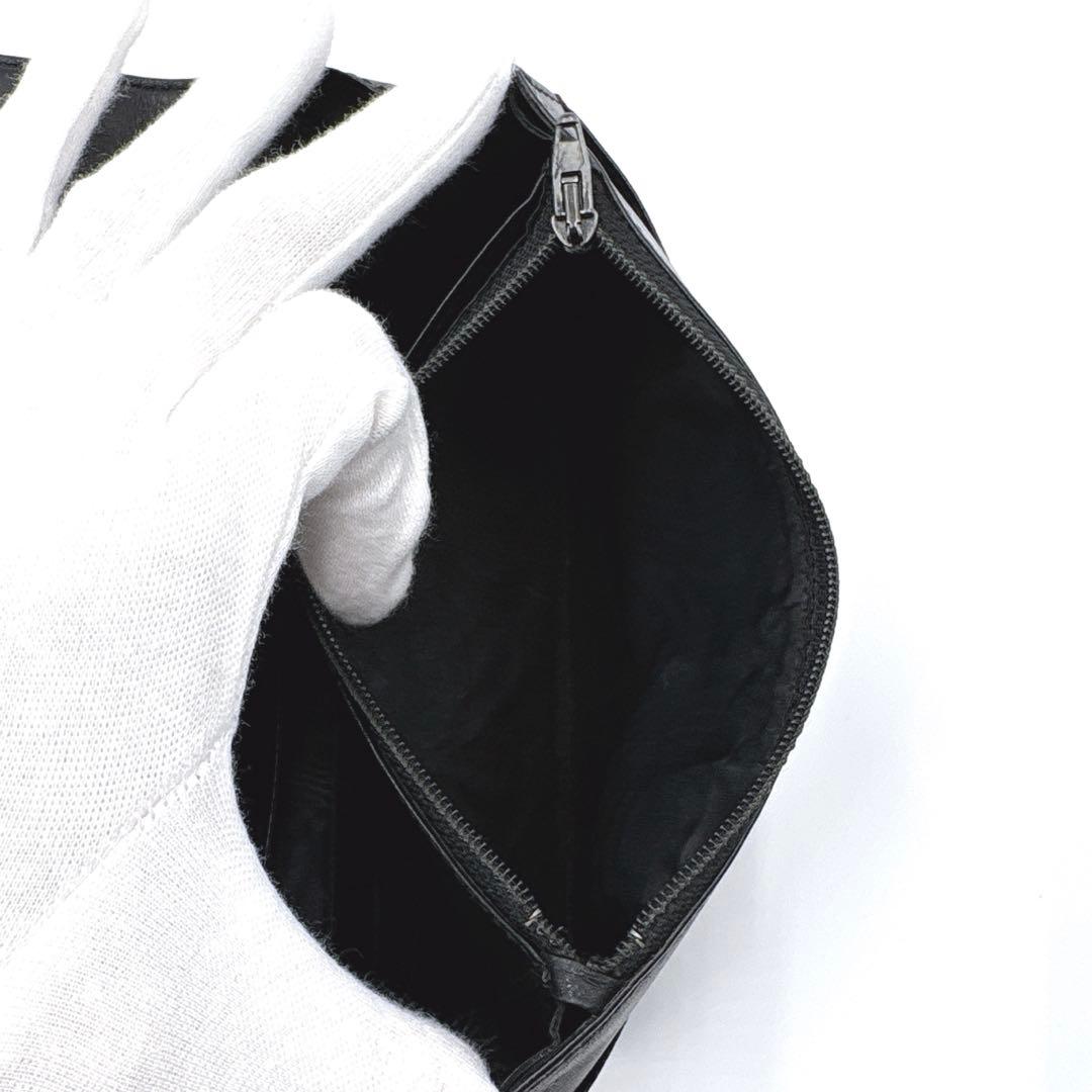 【美品】CHANEL シャネル ココマーク キャビアスキン 折り財布 ゴールド