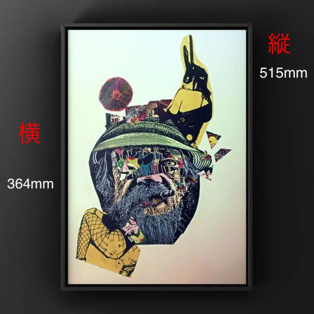 原画　コラージュアート作品B3サイズ　フレーム無し