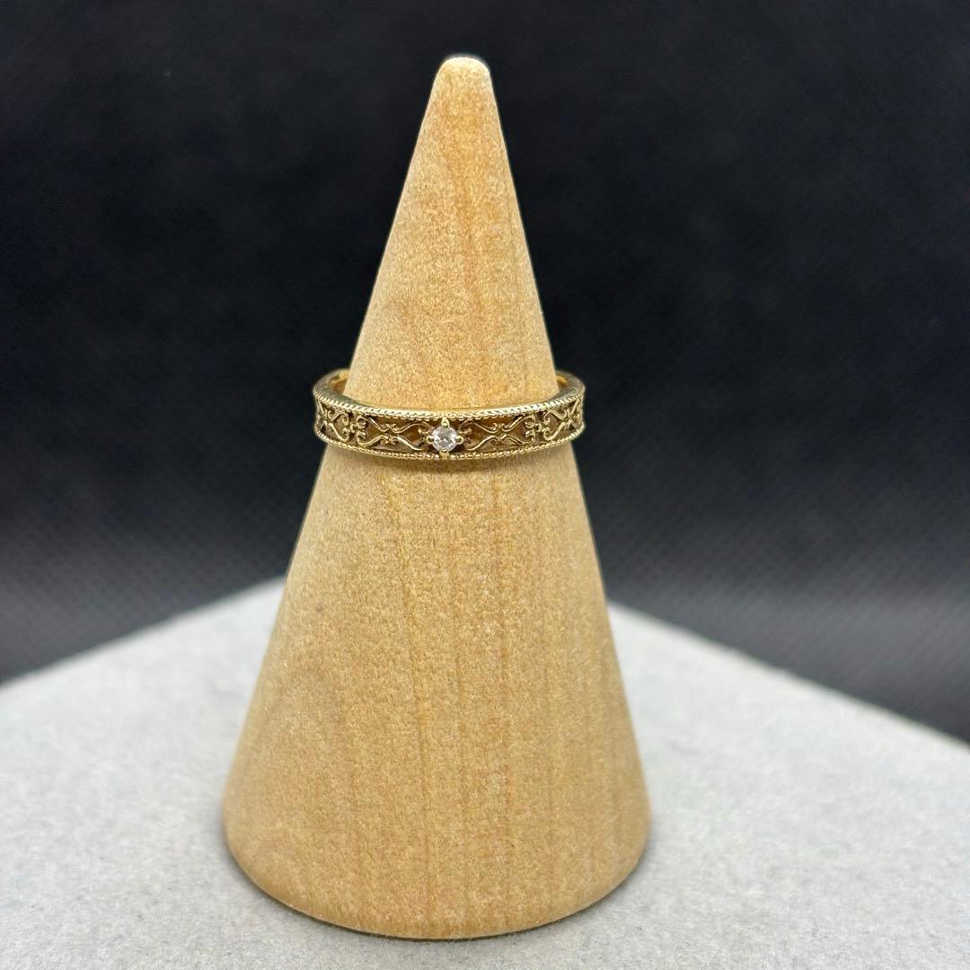 即決 K10 ゴールド リング 指輪 5号