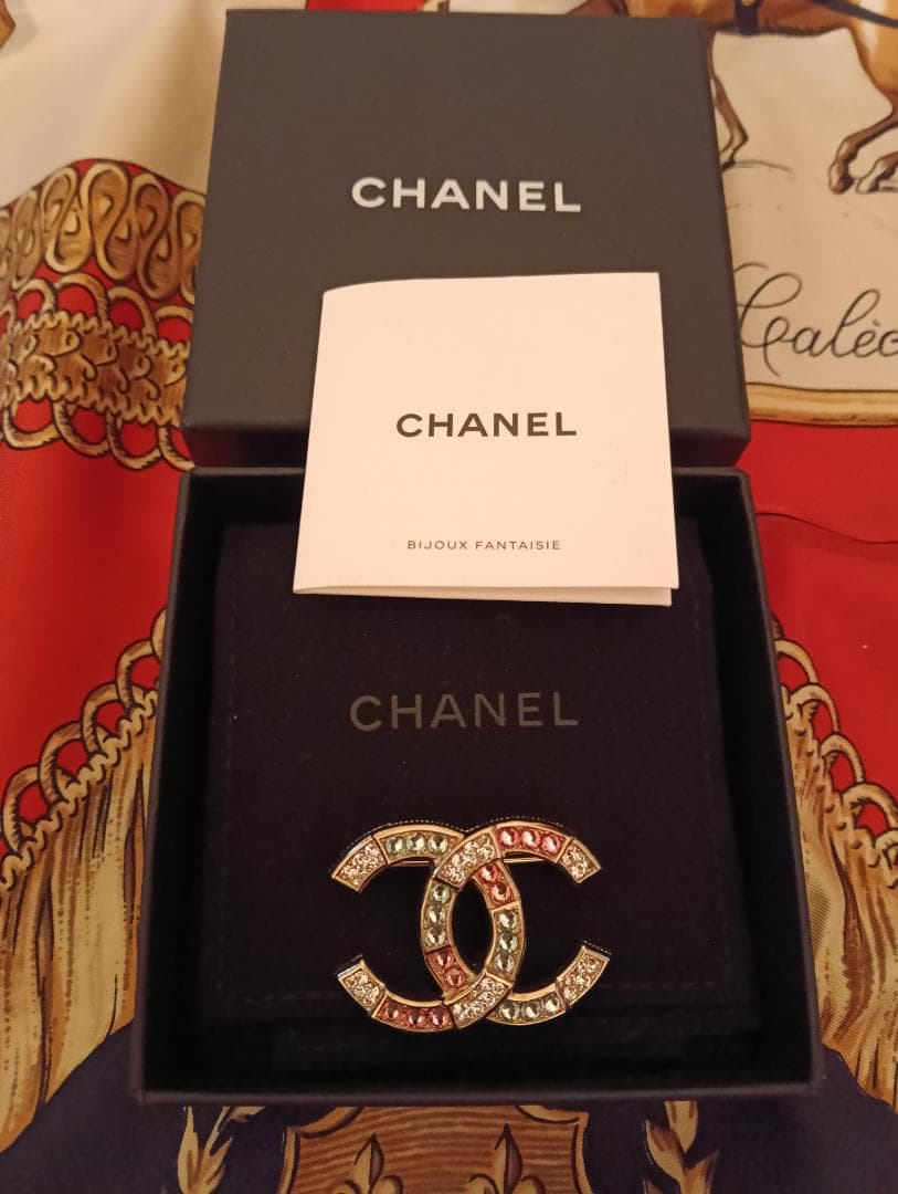 CHANEL ダブルCロゴブローチ