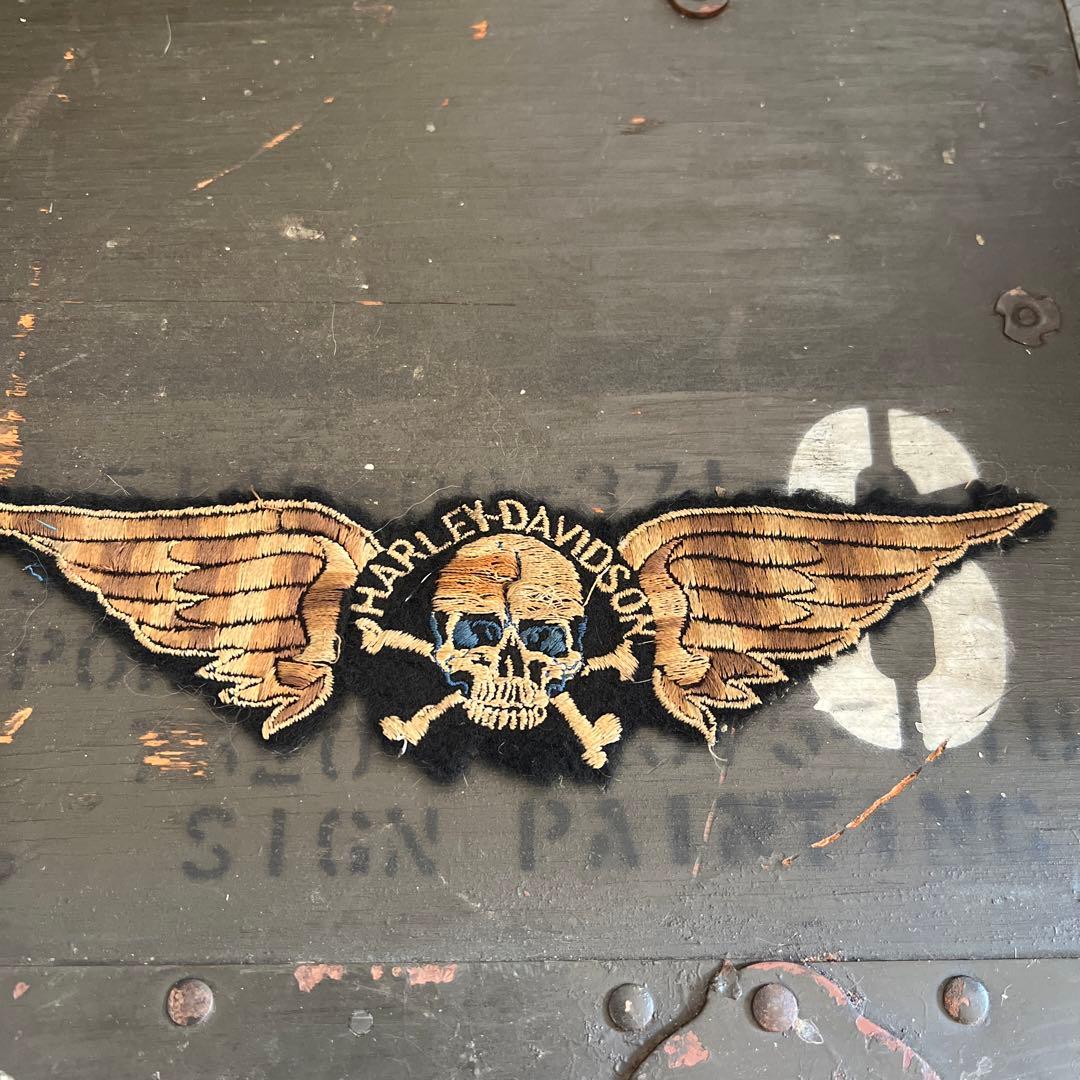 60年代　ビンテージハーレーワッペン　Harley-Davidson スカル