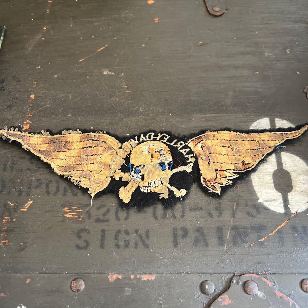 60年代　ビンテージハーレーワッペン　Harley-Davidson スカル