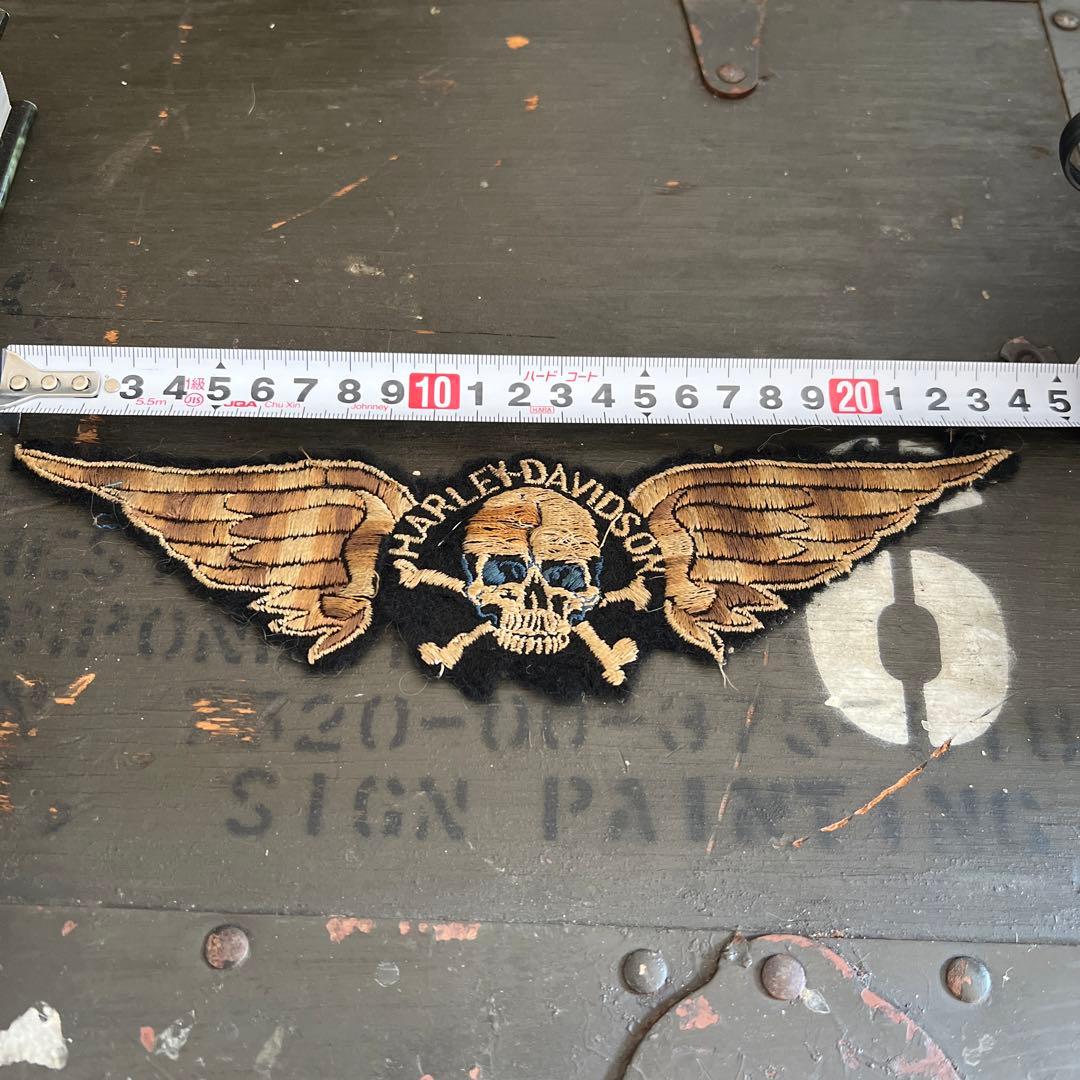 60年代　ビンテージハーレーワッペン　Harley-Davidson スカル