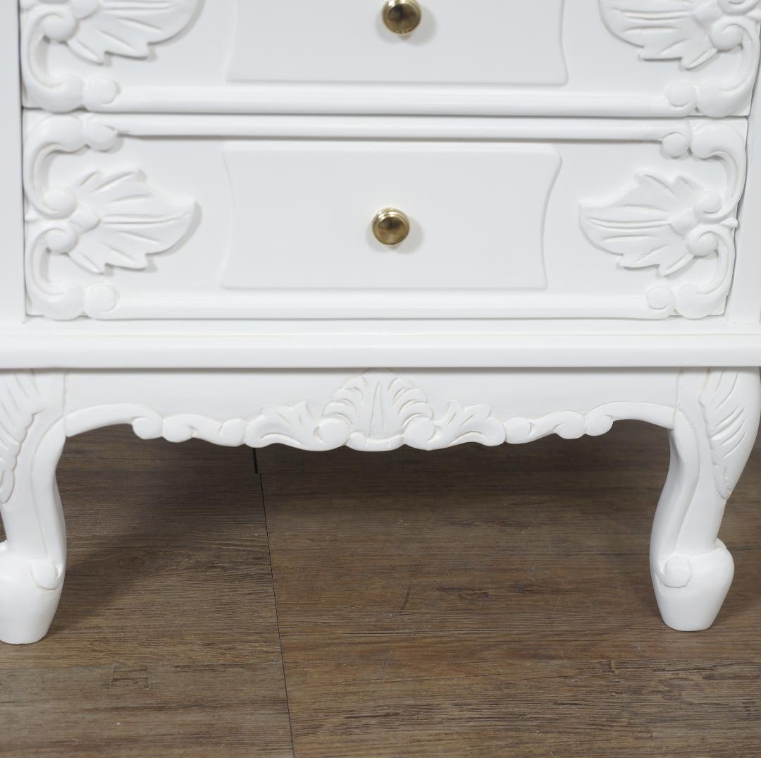 撮影戻り品　ロココ調　ヨーロピアンスタイル 猫脚　チェスト　手彫り彫刻 5段