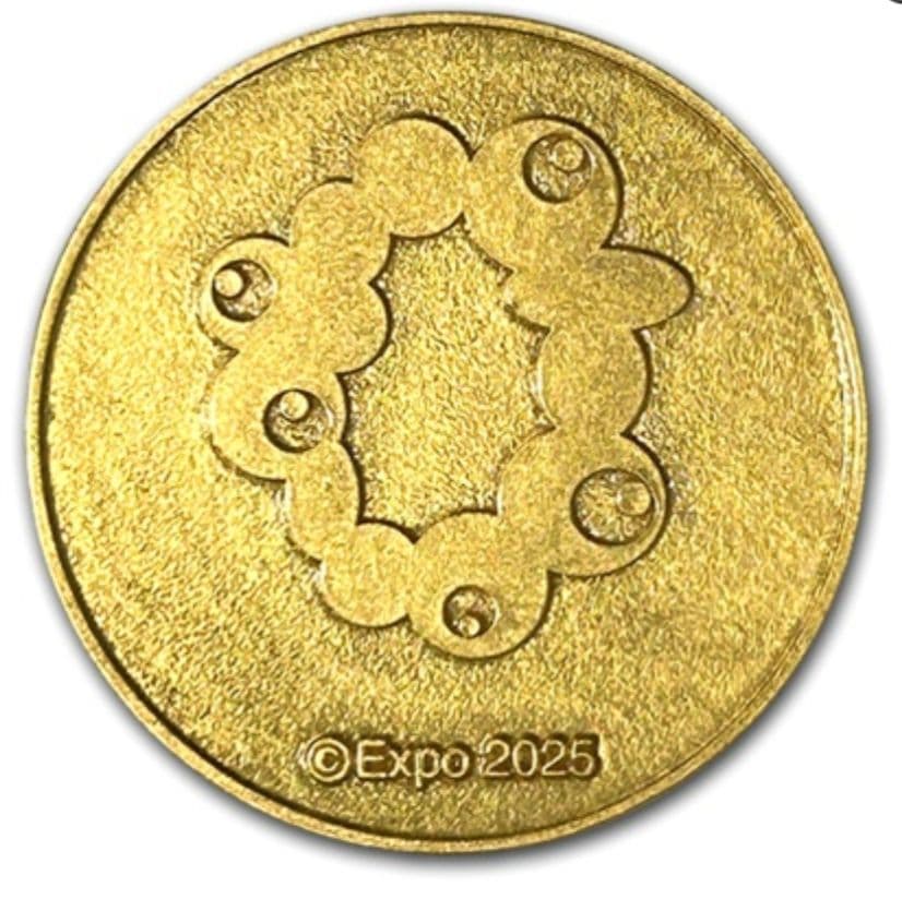 EXPO2025 金箔メダル　ミャクミャク　大坂　万博