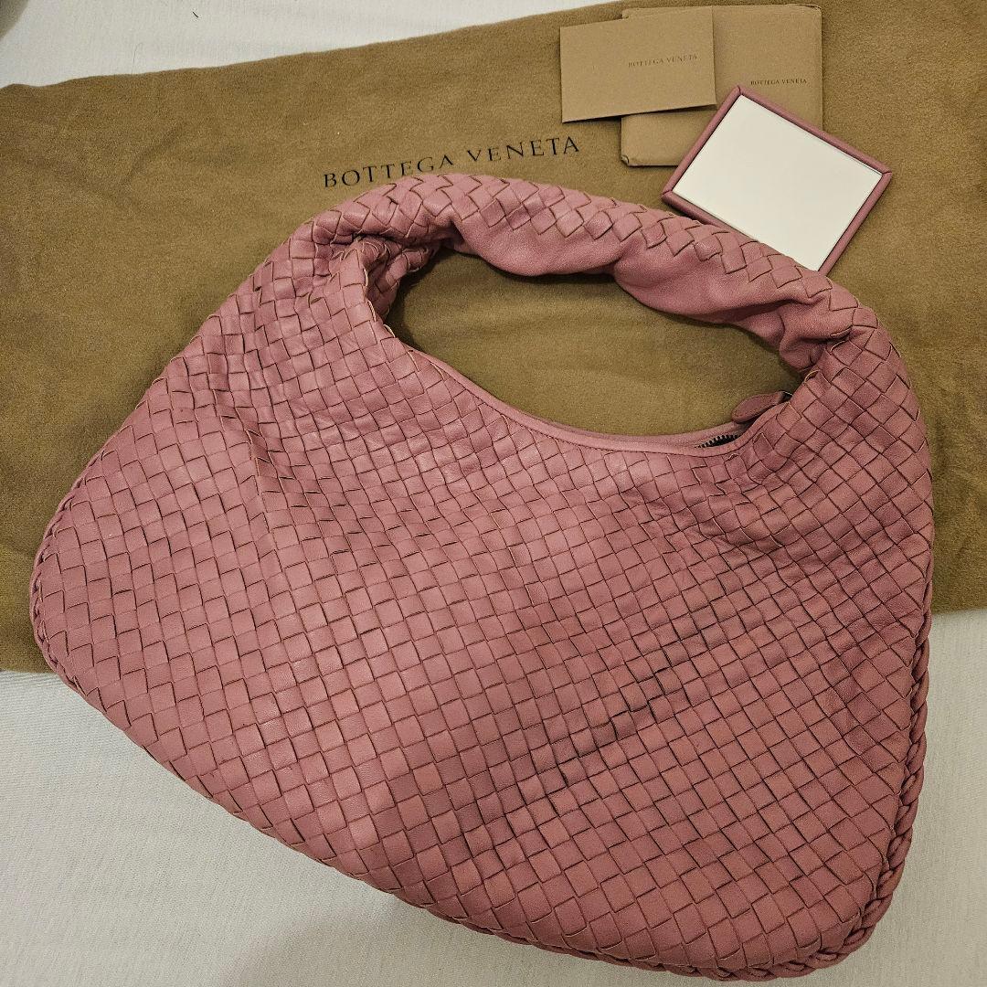 ボッテガヴェネタ ホーボー イントレチャート ワンショルダーバッグ ピンク