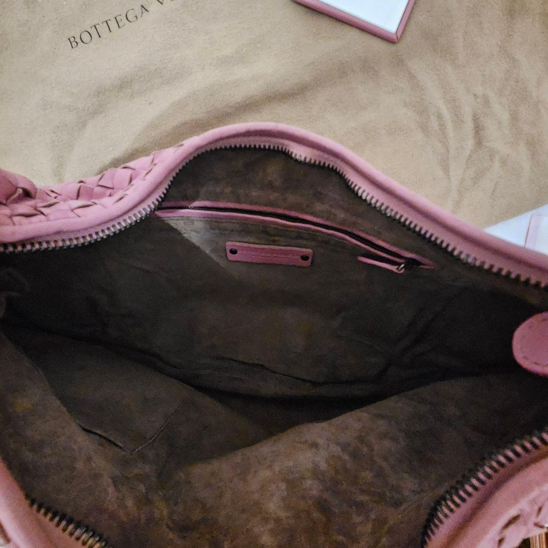 ボッテガヴェネタ ホーボー イントレチャート ワンショルダーバッグ ピンク