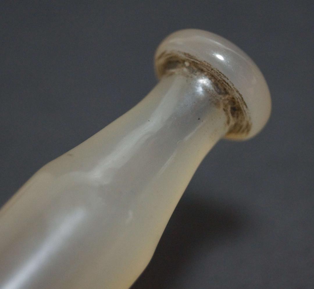 喫煙具 天然メノウ瑪瑙 細工彫りタバコパイプ 煙草パイプ★美しい石目