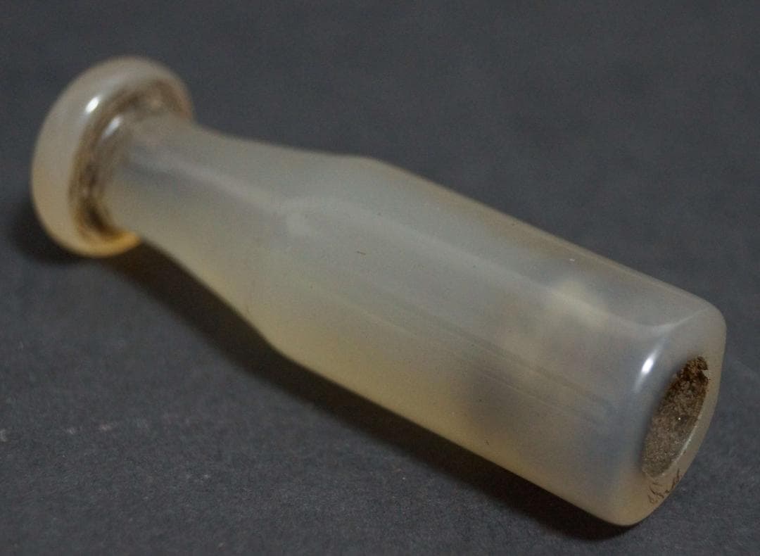 喫煙具 天然メノウ瑪瑙 細工彫りタバコパイプ 煙草パイプ★美しい石目