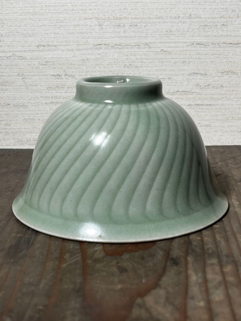 明　龍泉窯　青磁茶碗　七官青磁　明時代