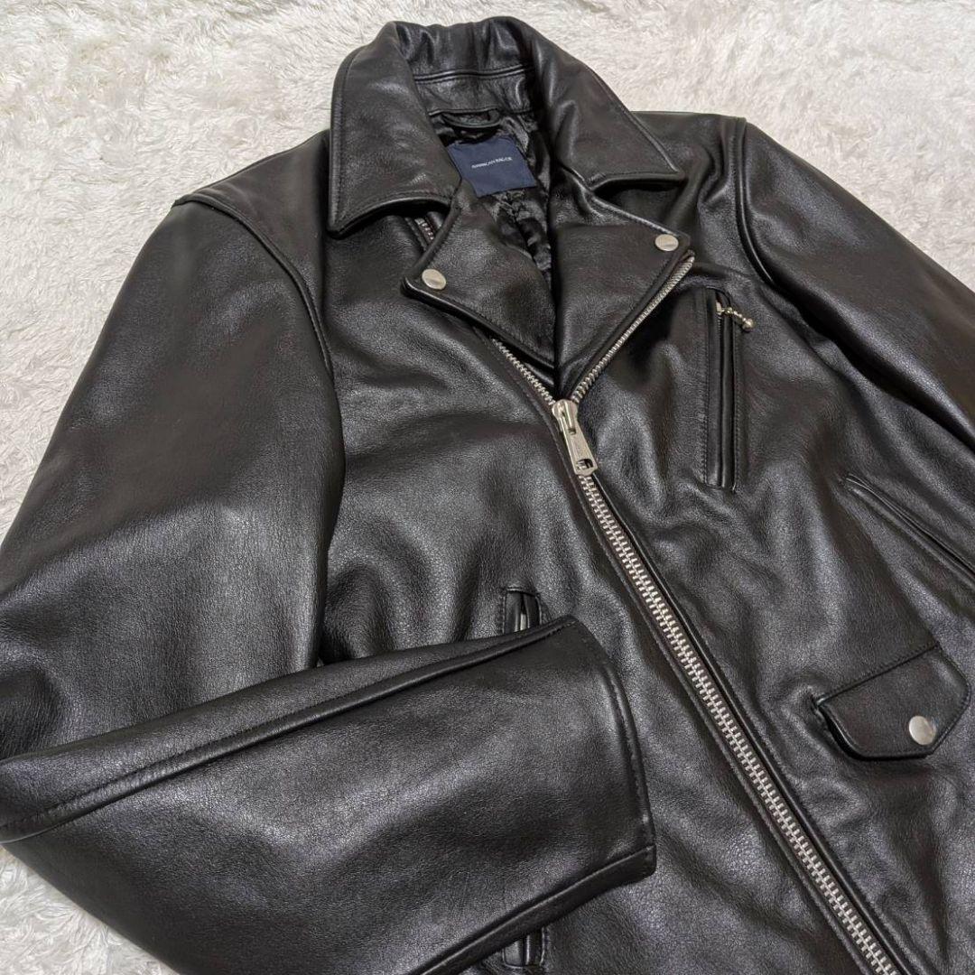 アメリカンラグシー ダブルライダースジャケット 牛革 裏地キルティング✨️