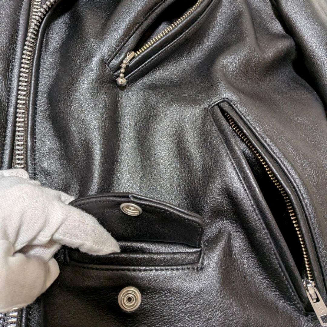 アメリカンラグシー ダブルライダースジャケット 牛革 裏地キルティング✨️