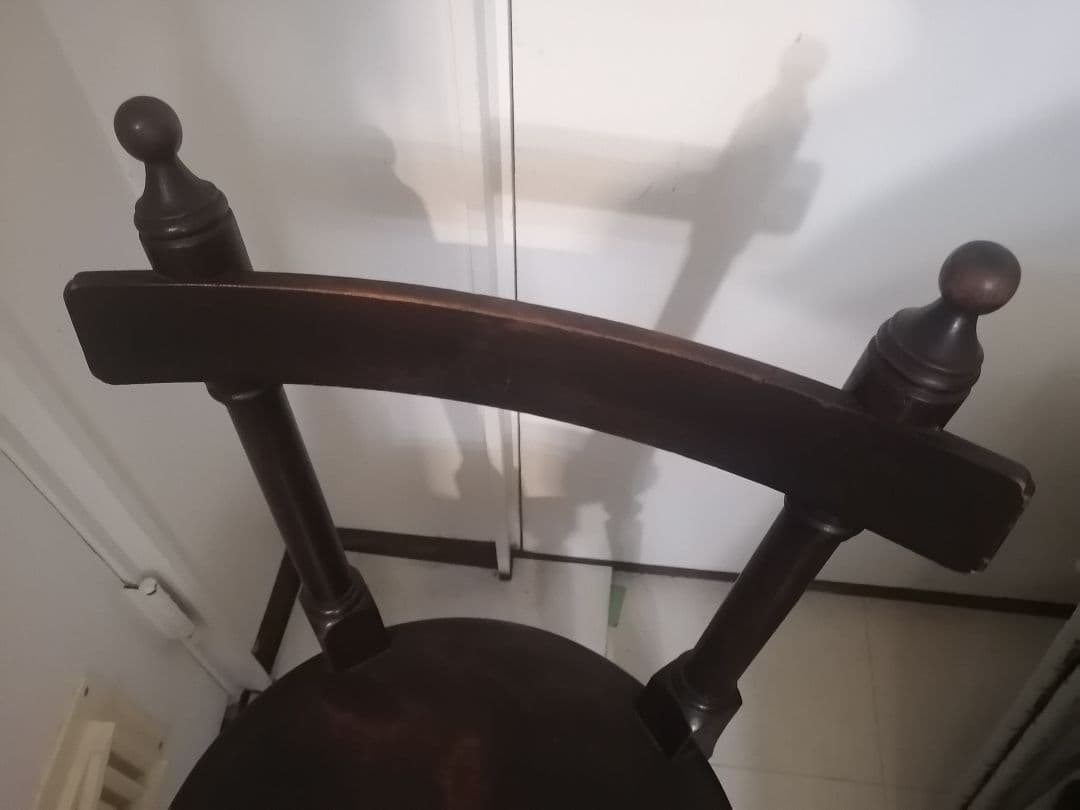 アンティーク ダークブラウン 木製チェア 木組み 南京小椅子 ミズメザクラ