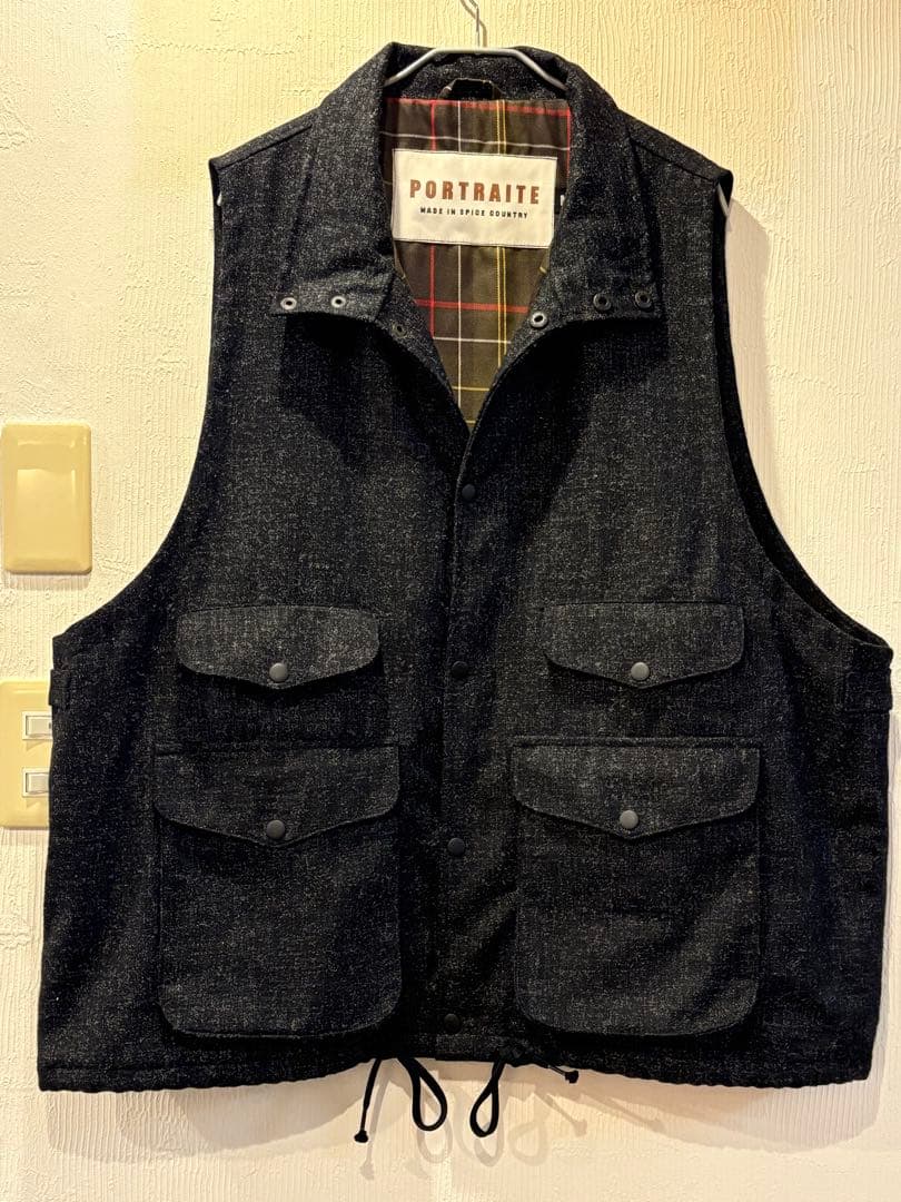 PORTRAITE Over Vest｜Charcoal Tweed｜M