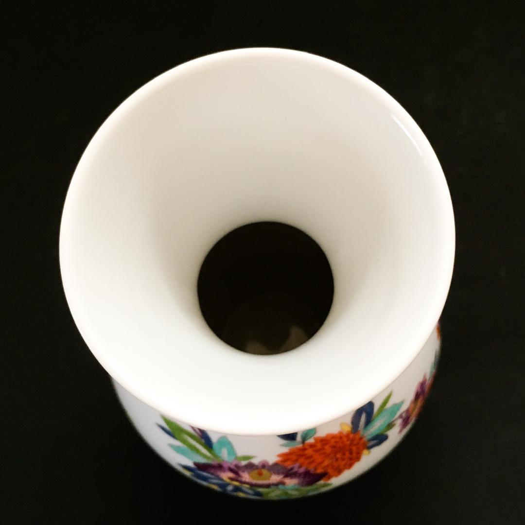 マイセン 金彩 柿右衛門写し 色絵岩菊牡丹絵図 花瓶 高さ21cm