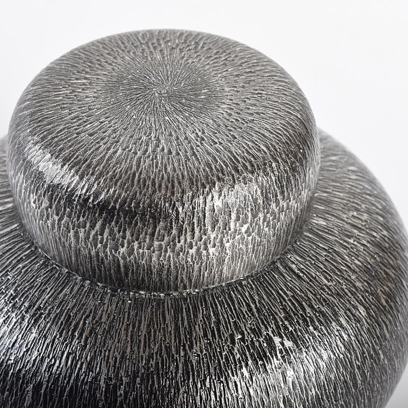 浪華　錫半造　本錫手造り　急須　茶壷　茶托五客など　五点一式　共箱　UR7848