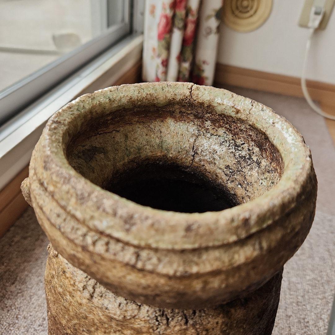 古片耳付き伊賀花入れ