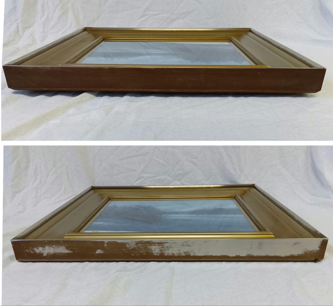 河本 正　風景画　『冬日』　額入り　日本画